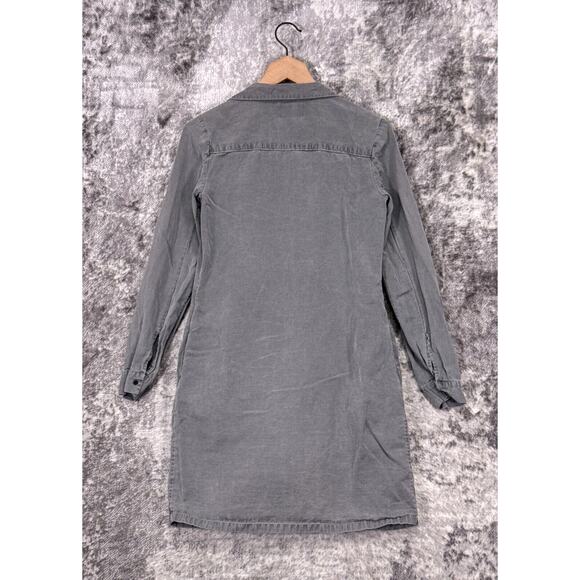 AYR Top XS Womens Gray Lyocell Linen Open Front Cardigan Robe - Picture 3 of 8